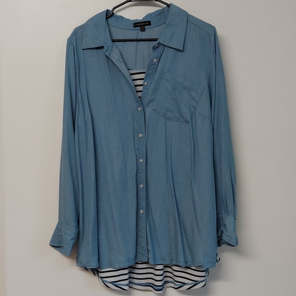 Denim & Striped Button Down